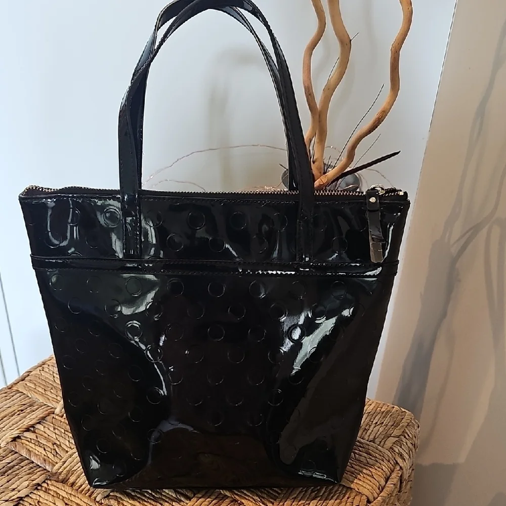 Kate Spade Black Patent Leather Tote Bag